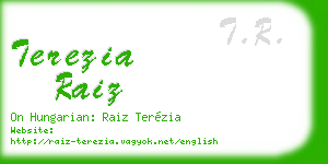 terezia raiz business card