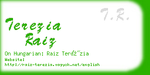 terezia raiz business card